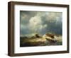 Ships in a Storm on the Dutch Coast, 1854-Andreas Achenbach-Framed Giclee Print