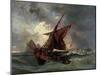 Ships in a Stormy Sea, 19th Century-Eugene Delacroix-Mounted Giclee Print
