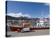 Ships in Docks in the Southernmost City in the World, Ushuaia, Argentina, South America-Robert Harding-Stretched Canvas