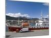 Ships in Docks in the Southernmost City in the World, Ushuaia, Argentina, South America-Robert Harding-Mounted Photographic Print