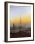 Ships in Greifswald Harbor-Caspar David Friedrich-Framed Giclee Print