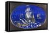 Ships in Storm-null-Framed Stretched Canvas