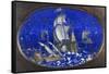 Ships in Storm-null-Framed Stretched Canvas