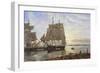 Ships in the Harbor-Jack Wemp-Framed Giclee Print