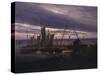 Ships in the Harbour-Caspar David Friedrich-Stretched Canvas