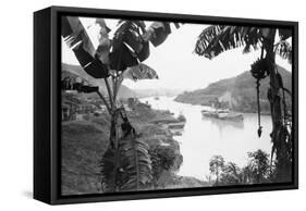 Ships in the Panama Canal-null-Framed Stretched Canvas