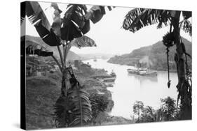 Ships in the Panama Canal-null-Stretched Canvas