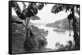 Ships in the Panama Canal-null-Framed Stretched Canvas