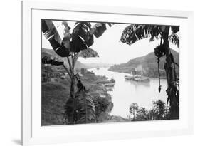 Ships in the Panama Canal-null-Framed Photographic Print