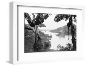 Ships in the Panama Canal-null-Framed Photographic Print