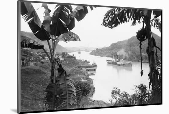 Ships in the Panama Canal-null-Mounted Photographic Print