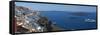 Ships in the Sea Viewed from a Town, Santorini, Cyclades Islands, Greece-null-Framed Stretched Canvas