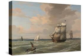 Ships Leaving Boston Harbor, 1847-Fitz Henry Lane-Stretched Canvas
