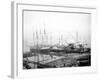 Ships Loading Timber at Docks, Seattle, 1916-Asahel Curtis-Framed Giclee Print