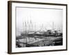 Ships Loading Timber at Docks, Seattle, 1916-Asahel Curtis-Framed Giclee Print