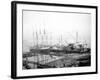 Ships Loading Timber at Docks, Seattle, 1916-Asahel Curtis-Framed Giclee Print