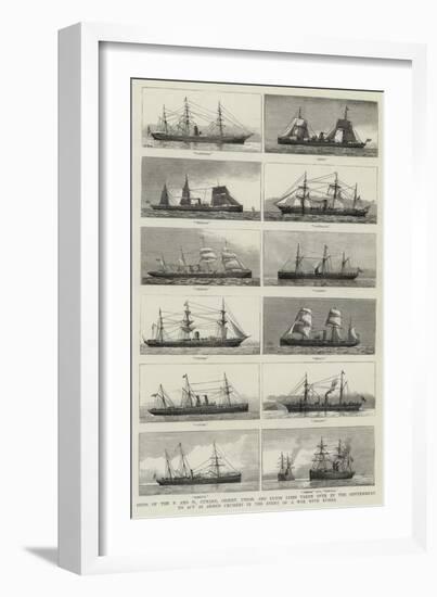 Ships of the P and O-null-Framed Giclee Print