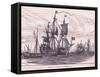 Ships of the Time of Charles II-Charles William Wyllie-Framed Stretched Canvas