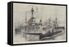 Ships of War Building under the New Programme-William Heysham Overend-Framed Stretched Canvas