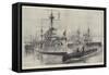 Ships of War Building under the New Programme-William Heysham Overend-Framed Stretched Canvas