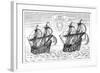 Ships of Willem Barents' Expedition to the Arctic, 1596-null-Framed Giclee Print
