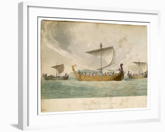 Ships of William the Conqueror Sailing to Battle-null-Framed Art Print