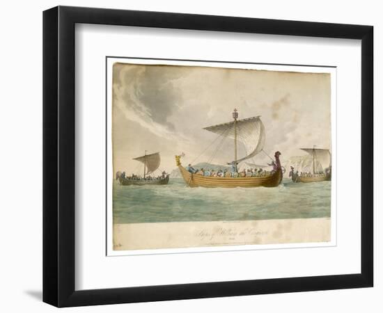 Ships of William the Conqueror Sailing to Battle-null-Framed Art Print