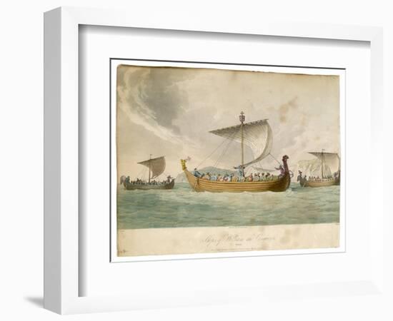 Ships of William the Conqueror Sailing to Battle-null-Framed Art Print