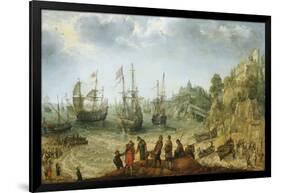 Ships Off a Rocky Coast, Adam Willaerts-Adam Willaerts-Framed Art Print