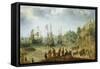 Ships Off a Rocky Coast, Adam Willaerts-Adam Willaerts-Framed Stretched Canvas