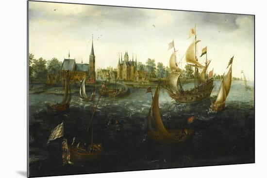 Ships Off Ijsselmonde-Aert Anthonisz-Mounted Art Print