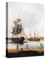 Ships Off the Gun Wharf at Portsmouth, 1770-Dominic Serres-Stretched Canvas