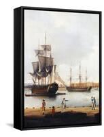 Ships Off the Gun Wharf at Portsmouth, 1770-Dominic Serres-Framed Stretched Canvas