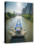 Ships on Grand Canal (Da Yun He), Hangzhou, Zhejiang, China, Asia-Andreas Brandl-Stretched Canvas