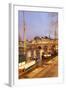 Ships on River Seine and Pont Neuf Bridge, Paris, Ile De France, France, Europe-Markus Lange-Framed Photographic Print