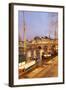 Ships on River Seine and Pont Neuf Bridge, Paris, Ile De France, France, Europe-Markus Lange-Framed Photographic Print