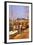 Ships on River Seine and Pont Neuf Bridge, Paris, Ile De France, France, Europe-Markus Lange-Framed Photographic Print