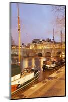 Ships on River Seine and Pont Neuf Bridge, Paris, Ile De France, France, Europe-Markus Lange-Mounted Photographic Print