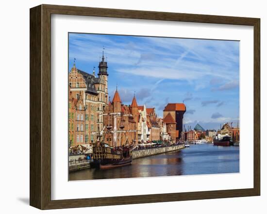 Ships on the Motlawa River, Old Town, Gdansk, Pomeranian Voivodeship, Poland, Europe-Karol Kozlowski-Framed Photographic Print