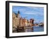 Ships on the Motlawa River, Old Town, Gdansk, Pomeranian Voivodeship, Poland, Europe-Karol Kozlowski-Framed Photographic Print