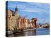 Ships on the Motlawa River, Old Town, Gdansk, Pomeranian Voivodeship, Poland, Europe-Karol Kozlowski-Stretched Canvas