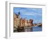 Ships on the Motlawa River, Old Town, Gdansk, Pomeranian Voivodeship, Poland, Europe-Karol Kozlowski-Framed Photographic Print