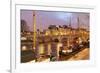 Ships on the River Seine and Pont Neuf, Paris, Ile De France, France, Europe-Markus Lange-Framed Photographic Print