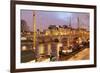 Ships on the River Seine and Pont Neuf, Paris, Ile De France, France, Europe-Markus Lange-Framed Photographic Print