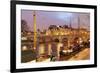 Ships on the River Seine and Pont Neuf, Paris, Ile De France, France, Europe-Markus Lange-Framed Photographic Print