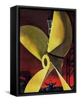 "Ships Propeller," February 26, 1944-Fred Ludekens-Framed Stretched Canvas