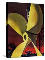 "Ships Propeller," February 26, 1944-Fred Ludekens-Stretched Canvas