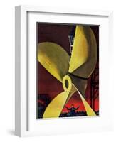 "Ships Propeller," February 26, 1944-Fred Ludekens-Framed Giclee Print