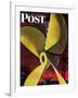 "Ships Propeller," Saturday Evening Post Cover, February 26, 1944-Fred Ludekens-Framed Giclee Print