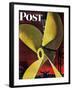 "Ships Propeller," Saturday Evening Post Cover, February 26, 1944-Fred Ludekens-Framed Giclee Print